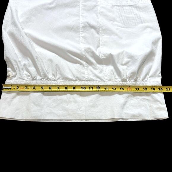 Nicobar Womens White Cotton Casual Midi Dress Small Apron Lagen Relaxed Utility - Picture 8 of 16